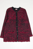 Red Floral Cardigan 3790