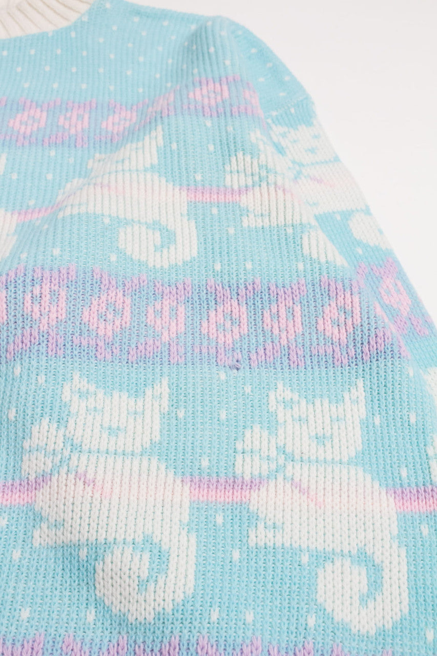 Pastel Kitty Arielle 80s Sweater 3805