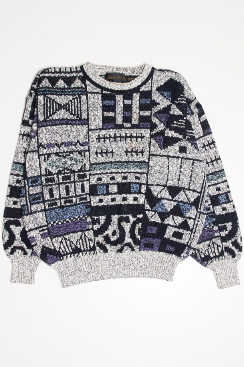 Michael Gerald Geometric 80s Sweater 3828