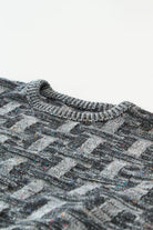 Vintage 80s Grey and Black Sweater