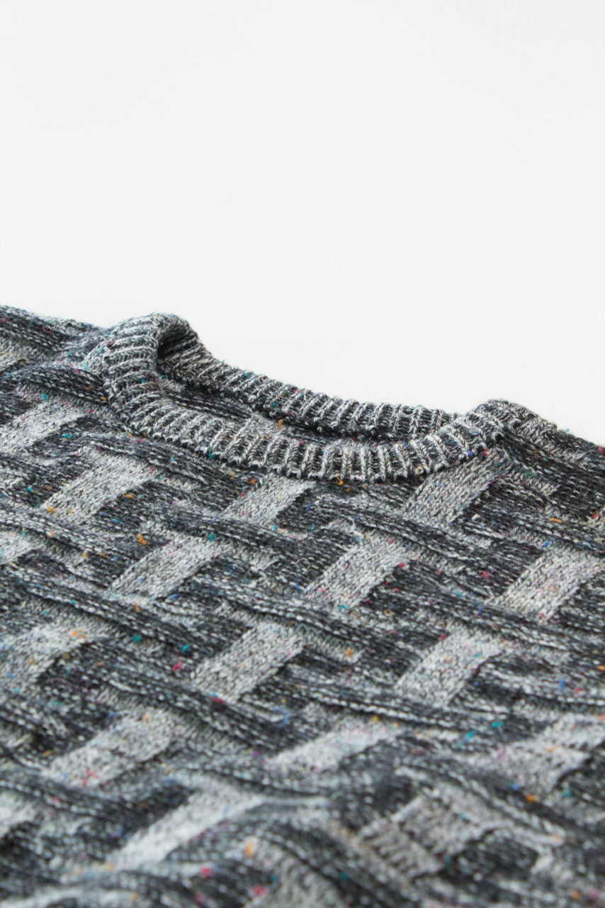 Vintage 80s Grey and Black Sweater