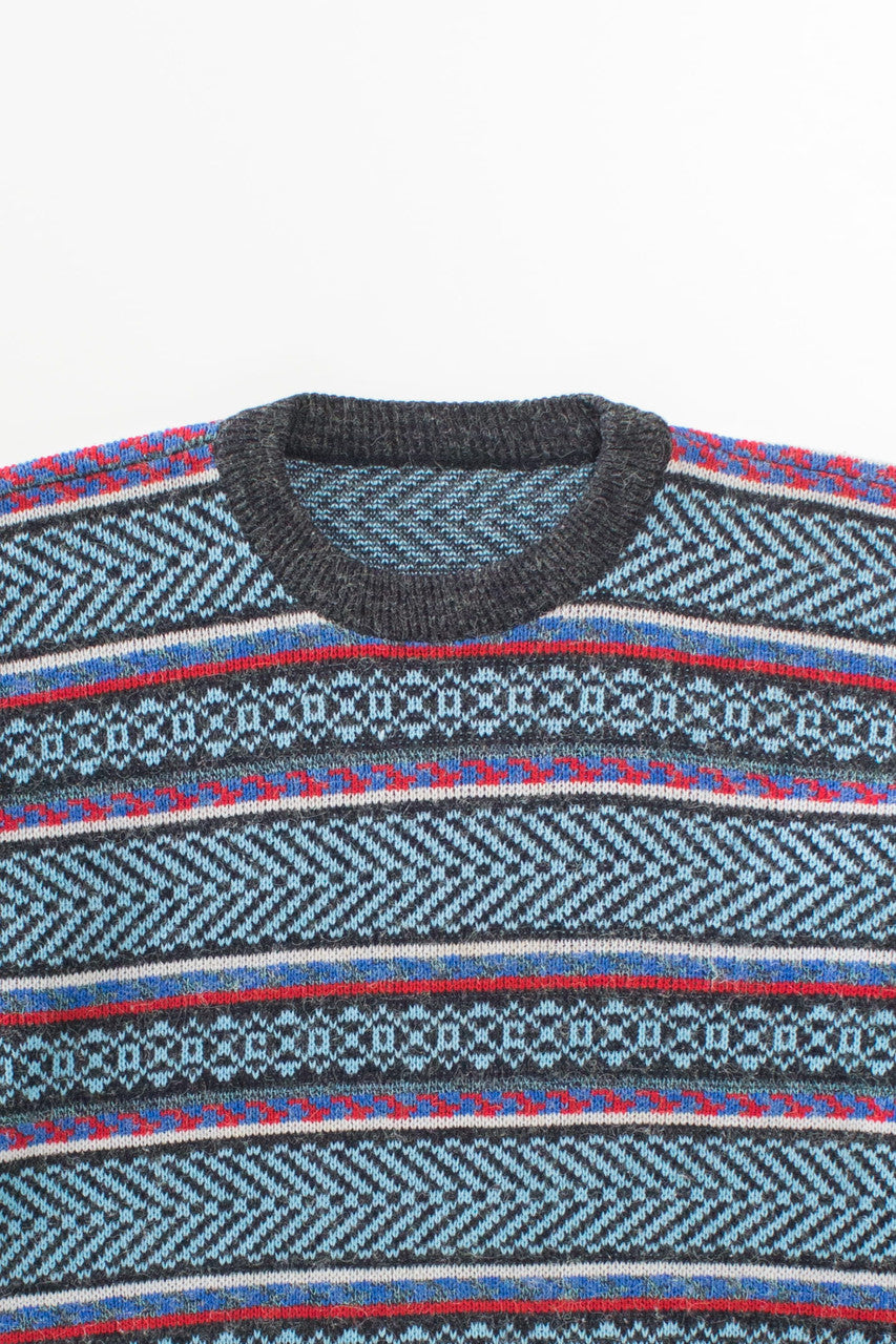 Vintage Multi Color Patterned 80s Sweater 1