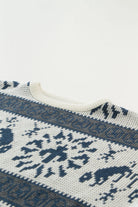 Vintage Patterned 80s Sweater