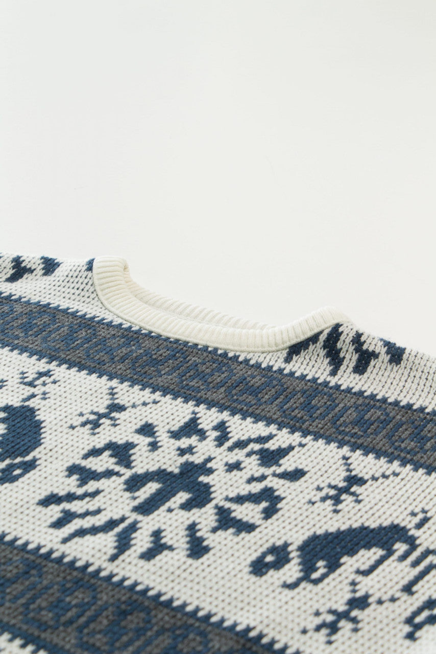Vintage Patterned 80s Sweater