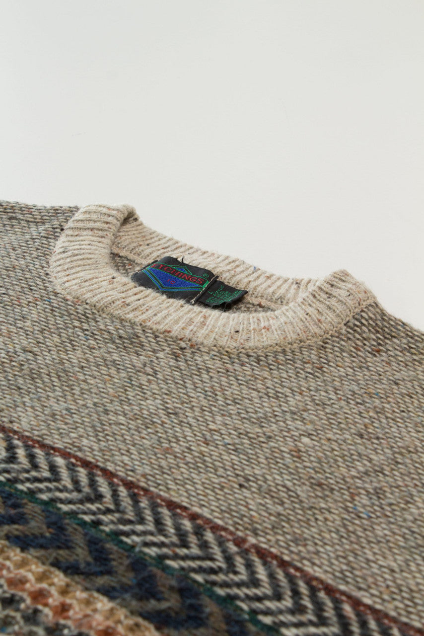 Vintage Multi Color Patterned 80s Sweater