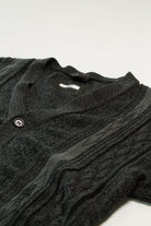 Vintage Dark Grey Button Up 80s Sweater
