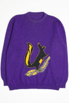 Vintage Purple Squirrel 80s Sweater 3854