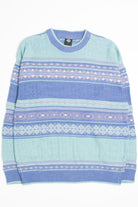 Blue Striped 80s Sweater 3875