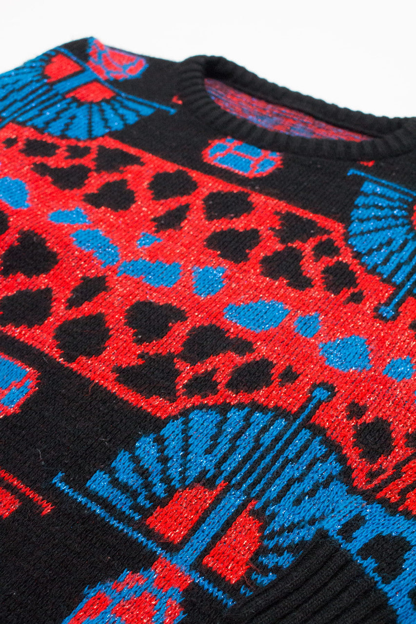 Vintage Art Deco 80s Sweater 3878