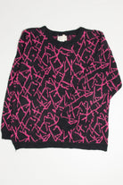 Vintage Pink Crackle Sweater 3883