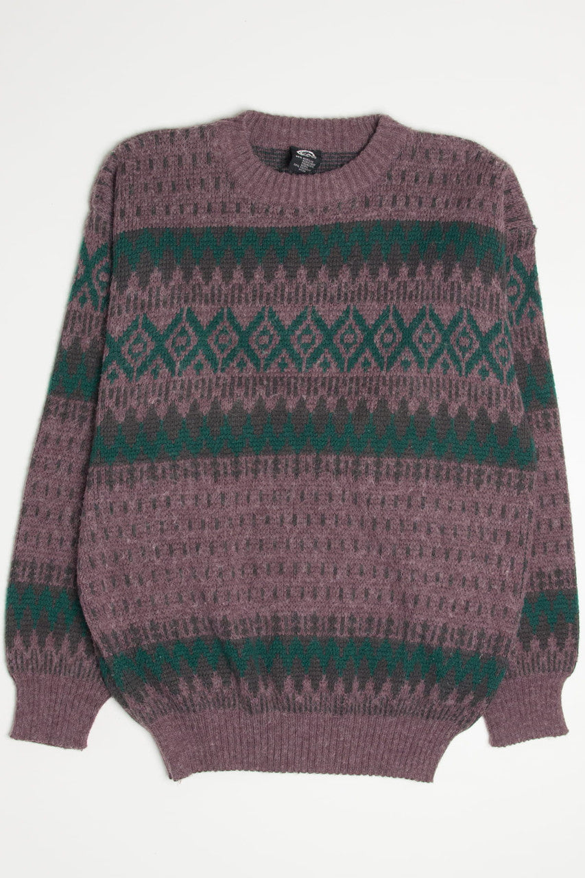 Mauve & Green 80s Sweater 3884