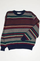 Navy & Burgundy Andhurst 80s Sweater
