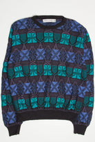 Periwinkle & Teal Jantzen 80s Sweater