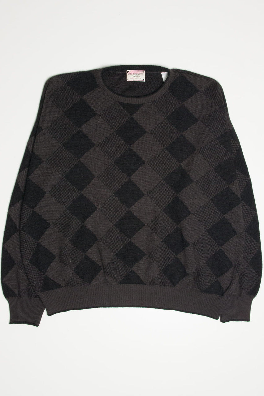 Checkered Argyle 80s Sweater