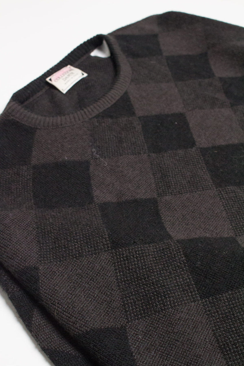 Checkered Argyle 80s Sweater