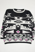 Southwestern Geometric 80s Sweater