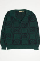Vintage Green Collared Entourage 80s Sweater