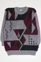 Vintage Mixed Triangles 80s Sweaters