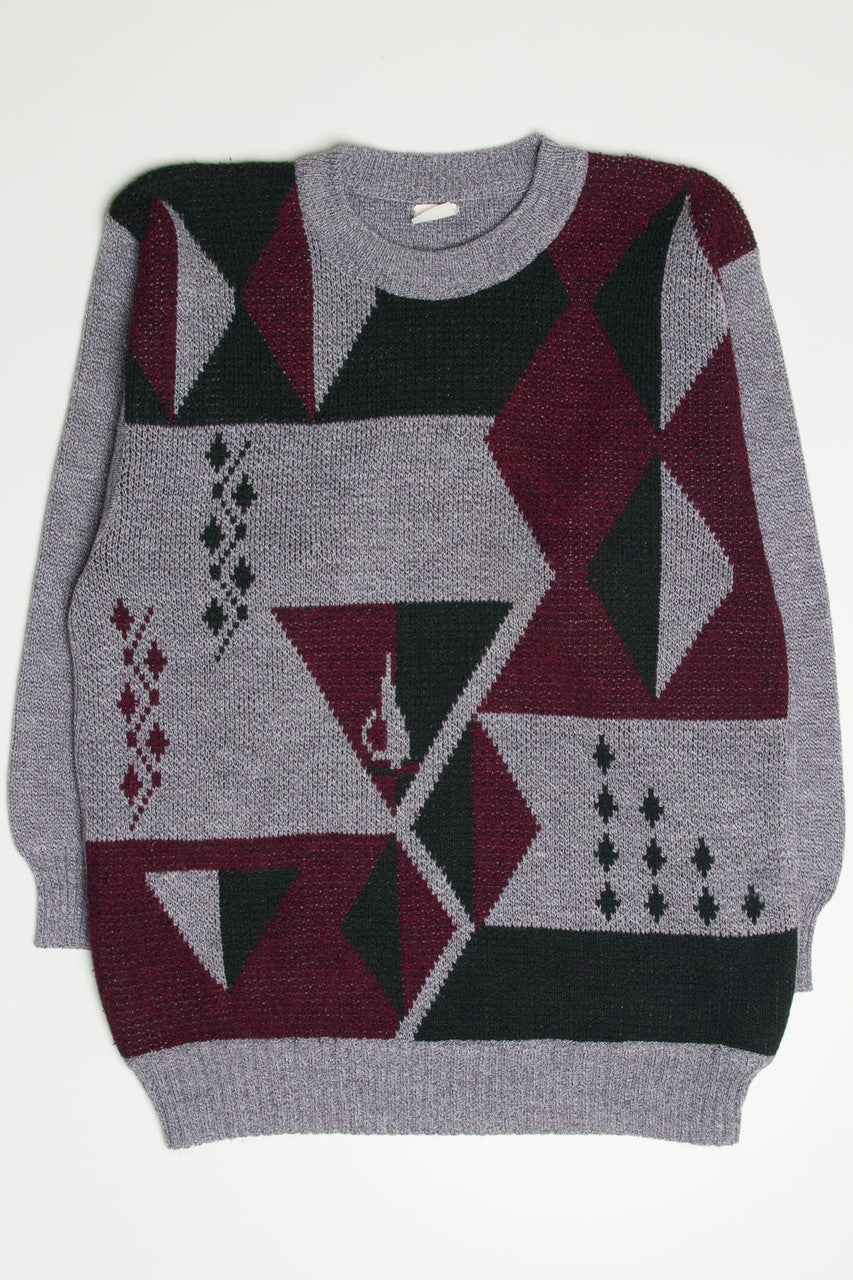 Vintage Mixed Triangles 80s Sweaters