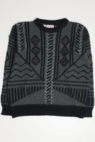 Black Propeller International Leather Detail 80s Sweaters