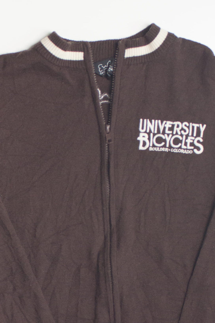 Double Zipper University Bicycles 80s Sweater