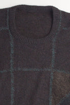Grid Pattern 80s Sweater