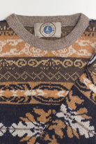 Brown Abstract Pattern 80s Sweater