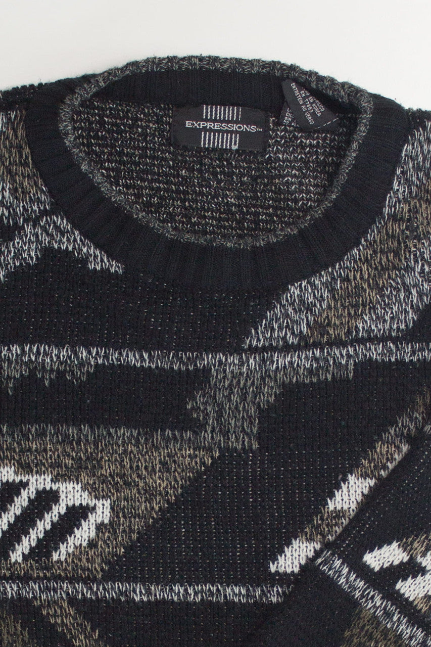 Abstract Pattern Expressions 80s Sweater