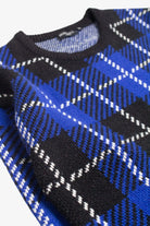 Royal Blue Plaid 80s Sweater 3982