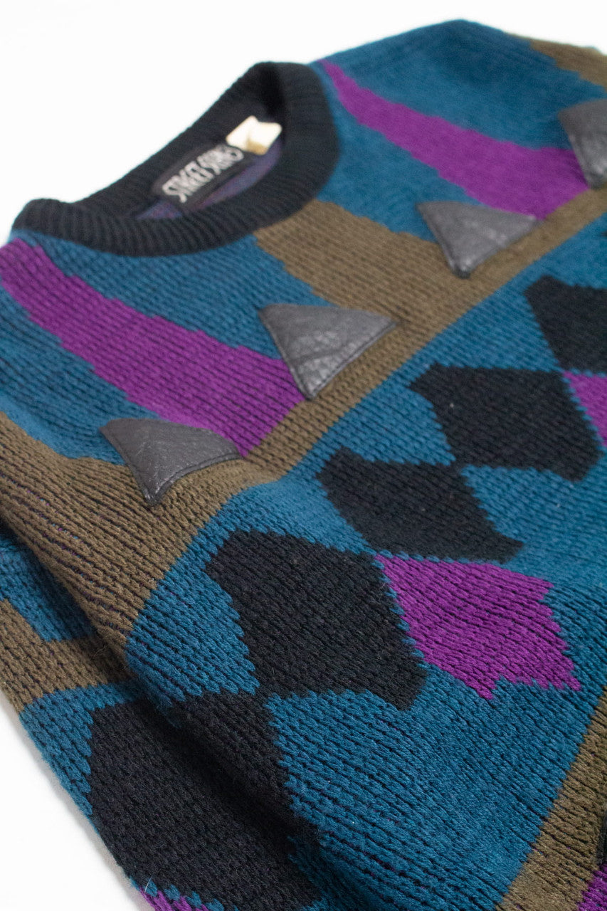 Vintage Street Scenes Diamond 80s Sweater 3983