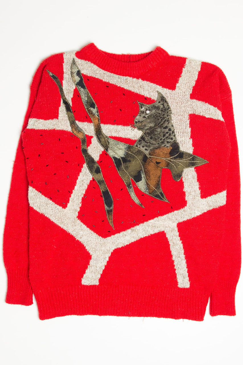 Vintage Magic Cat 80s Sweater 3986