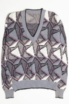 Fractured Pattern 80s Sweater 3991