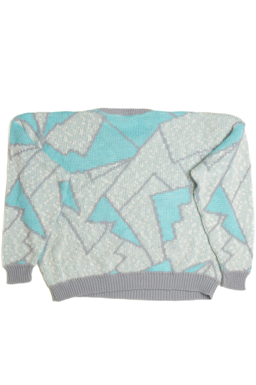 Blue and Gray 80s Sweater