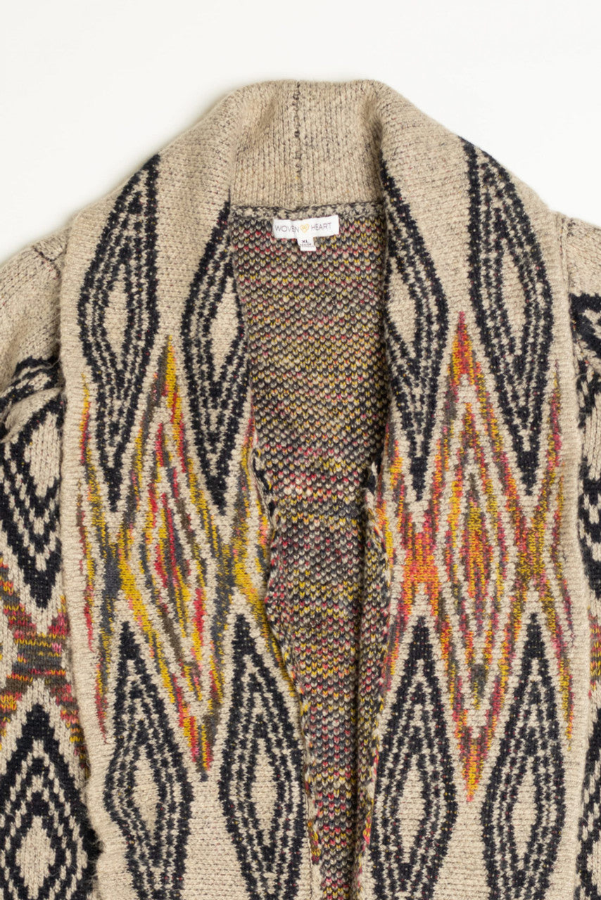 Woven Heart 80s Sweater