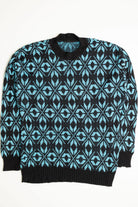 Blue and Black 80s Sweater