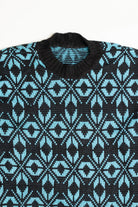 Blue and Black 80s Sweater