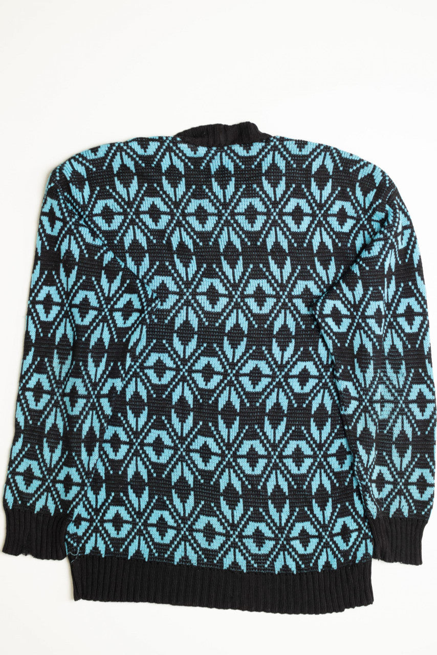 Blue and Black 80s Sweater