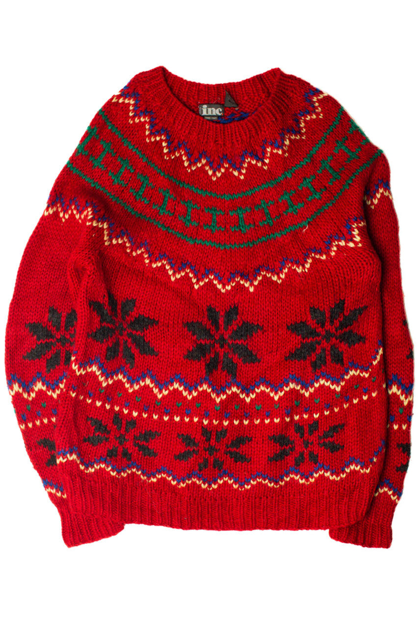 Red Fair Isle Sweater 4149