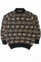 Vintage Bird Pattern Knit 80s Sweater