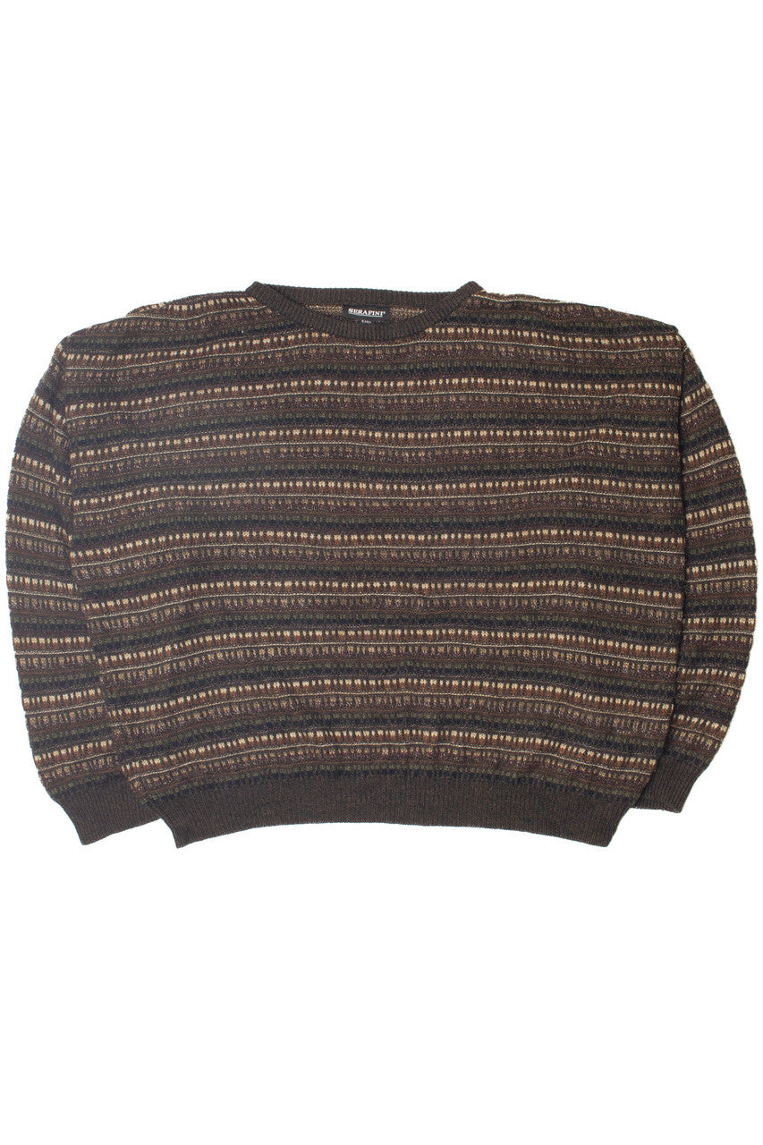 Vintage Soft Knit Striped 80s Sweater 4179