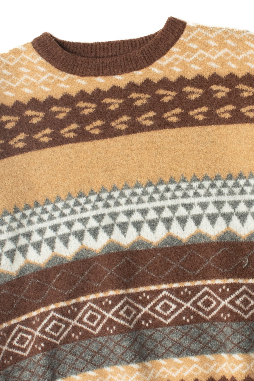 Warm Neutral Tones 80s Sweater 4186