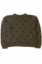 Vintage Olive Flag Emblem 80s Sweater