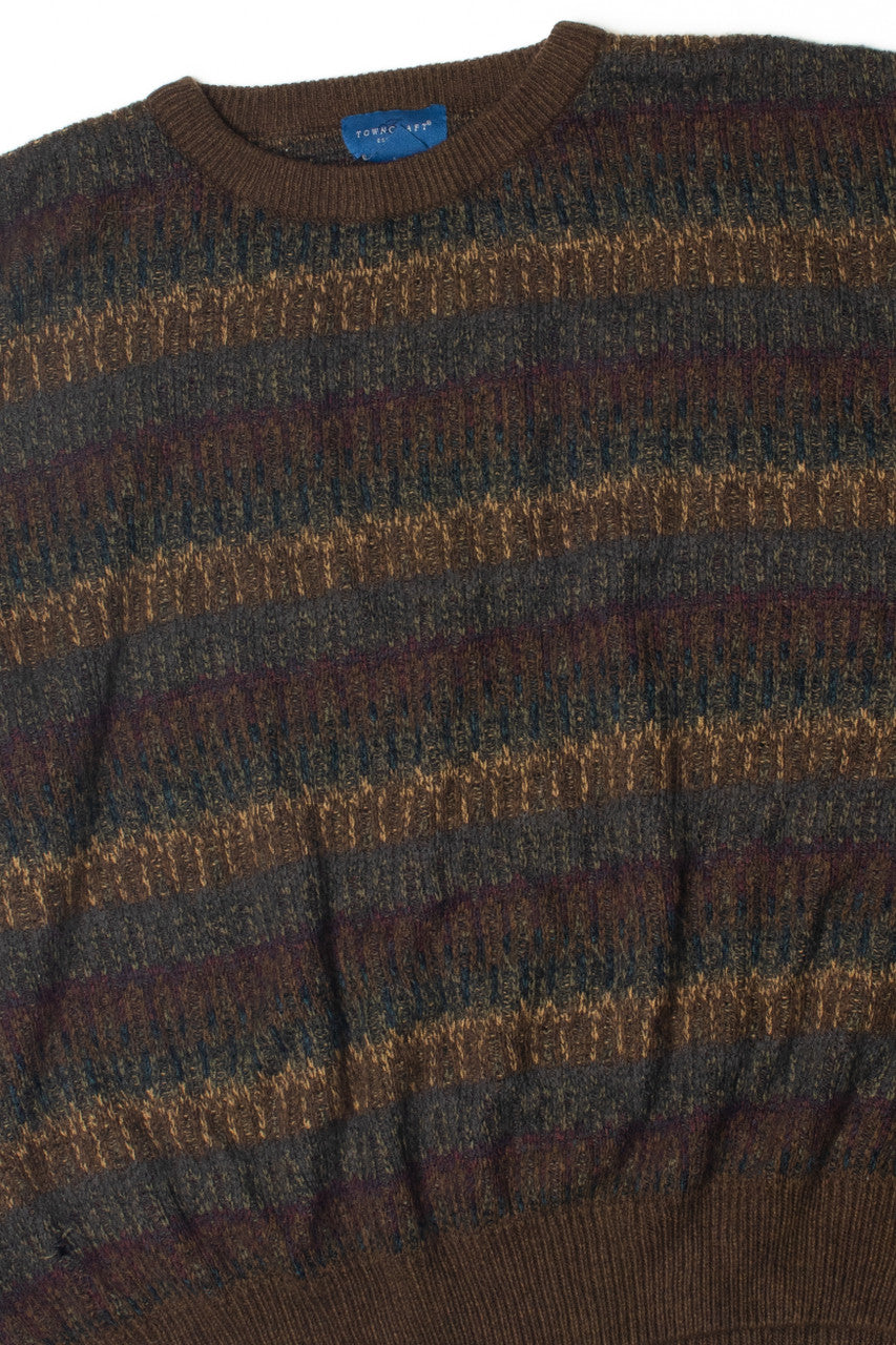 Vintage Soft Blended Stripes 80s Sweater