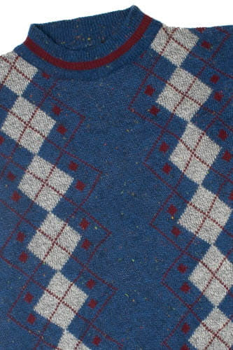 Vintage Classic Argyle 80s Sweater
