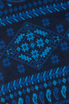 Vintage Blue Geometric 80s Sweater 4231