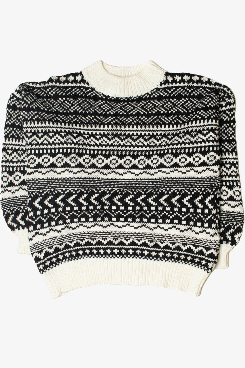  Recycled Stripe Knit 80s Sweater