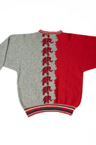 Vintage "Helephant" Elephant Hand Knit 80s Sweater