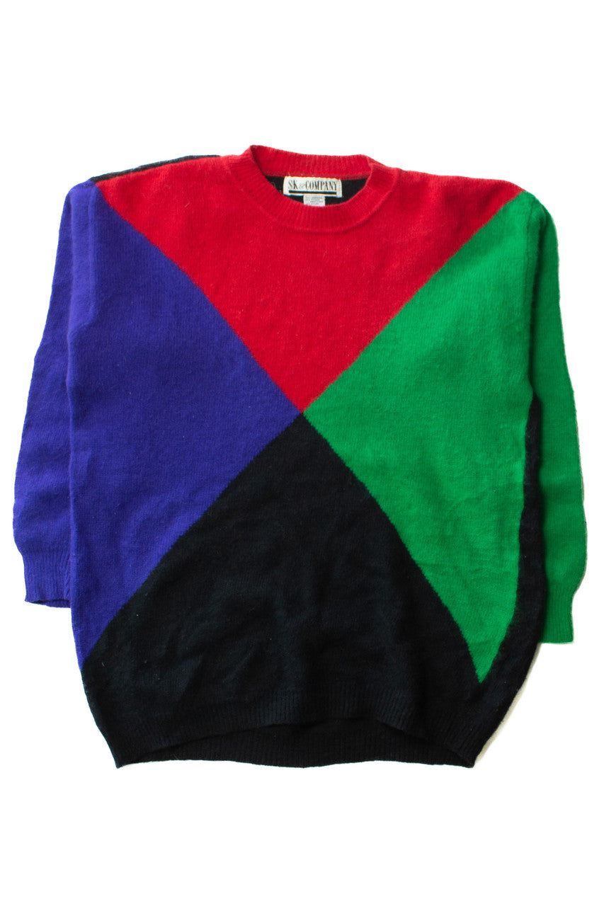 Vintage X Color Block 80s Sweater (1980s)