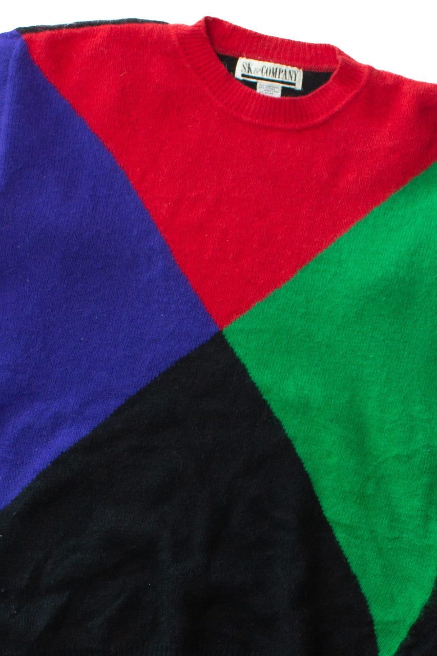 Vintage X Color Block 80s Sweater (1980s)