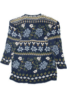 Vintage Blue Floral Basic Editions 80s Sweater Dress